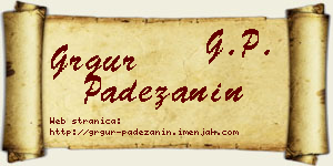 Grgur Padežanin vizit kartica